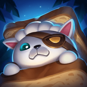 Avatar von Teach: eine weiße Katze mit Augenklappe